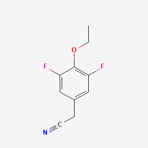 molecular formula C10H9F2NO B1390711 4-乙氧基-3,5-二氟苯基乙腈 CAS No. 1017779-41-7