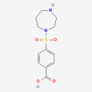 molecular formula C12H16N2O4S B13907113 4-(1,4-Diazepan-1-ylsulfonyl)benzoic acid 