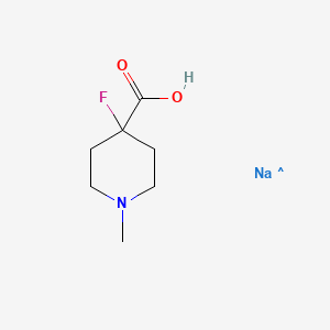 molecular formula C7H12FNNaO2 B13907125 4-Fluoro-1-methyl-piperidine-4-carboxylic acid;sodium salt 