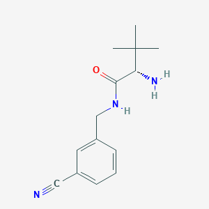 (2S)-2-amino-N-[(3-cyanophenyl)methyl]-3,3-dimethylbutanamide