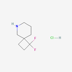 molecular formula C8H14ClF2N B13907173 1,1-Difluoro-6-azaspiro[3.5]nonane hydrochloride 