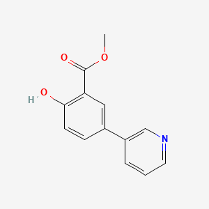 molecular formula C13H11NO3 B13907178 Methyl 2-hydroxy-5-(pyridin-3-yl)benzoate 