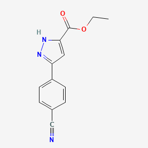 Ethyl 5-(4-cyanophenyl)-1h-pyrazole-3-carboxylate