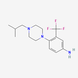 molecular formula C15H22F3N3 B13907193 4-(4-Isobutylpiperazin-1-yl)-3-(trifluoromethyl)aniline 