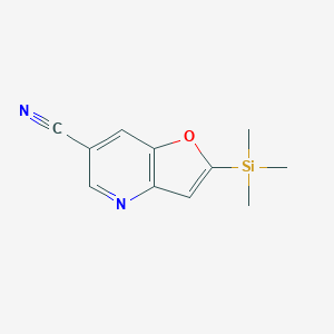 molecular formula C11H12N2OSi B1390720 2-(Trimethylsilyl)furo[3,2-b]pyridine-6-carbonitrile CAS No. 1188988-30-8