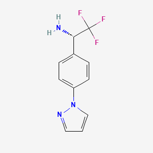 (1S)-2,2,2-trifluoro-1-(4-pyrazol-1-ylphenyl)ethanamine