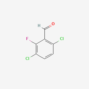 molecular formula C7H3Cl2FO B1390722 3,6-Dichloro-2-fluorobenzaldehyde CAS No. 916420-61-6