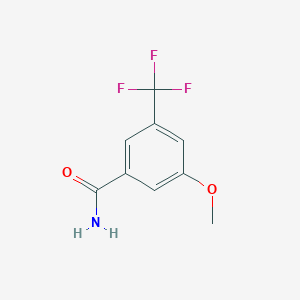 molecular formula C9H8F3NO2 B1390724 3-甲氧基-5-(三氟甲基)苯甲酰胺 CAS No. 916420-94-5