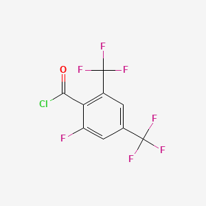 molecular formula C9H2ClF7O B1390727 2-Fluoro-4,6-bis(trifluoromethyl)benzoyl chloride CAS No. 1017778-34-5