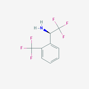 (1R)-2,2,2-Trifluoro-1-[2-(trifluoromethyl)phenyl]ethan-1-amine