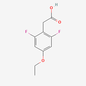 molecular formula C10H10F2O3 B1390730 2-(4-Ethoxy-2,6-difluorophenyl)acetic acid CAS No. 1017779-16-6