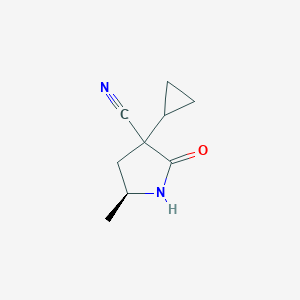 (5S)-3-Cyclopropyl-5-methyl-2-oxo-pyrrolidine-3-carbonitrile