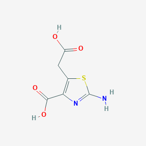 molecular formula C6H6N2O4S B13907368 2-Amino-5-(carboxymethyl)thiazole-4-carboxylic acid 