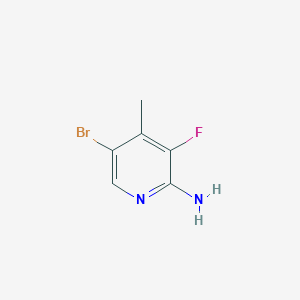 molecular formula C6H6BrFN2 B13907375 5-Bromo-3-fluoro-4-methylpyridin-2-amine 