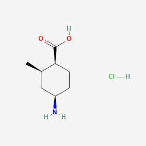 molecular formula C8H16ClNO2 B13907410 Rel-(1S,2R,4R)-4-amino-2-methyl-cyclohexanecarboxylic acid hydrochloride 