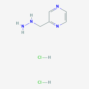 molecular formula C5H10Cl2N4 B13907449 Pyrazin-2-ylmethylhydrazine;dihydrochloride 