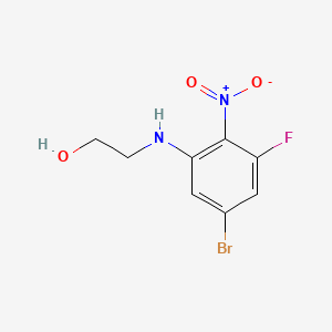 molecular formula C8H8BrFN2O3 B13907465 2-(5-Bromo-3-fluoro-2-nitroanilino)ethanol 