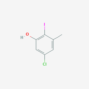 molecular formula C7H6ClIO B1390747 5-Chloro-2-iodo-3-methylphenol CAS No. 1150617-66-5