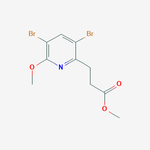 Methyl 3-(3,5-dibromo-6-methoxypyridin-2-yl)propanoate