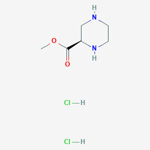 molecular formula C6H14Cl2N2O2 B1390752 (R)-甲基哌嗪-2-羧酸二盐酸盐 CAS No. 637027-25-9