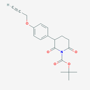 tert-Butyl 2,6-dioxo-3-(4-(prop-2-yn-1-yloxy)phenyl)piperidine-1-carboxylate