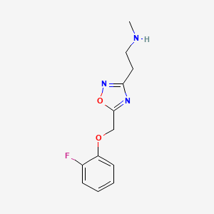 2-(5-((2-Fluorophenoxy)methyl)-1,2,4-oxadiazol-3-yl)-N-methylethan-1-amine