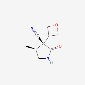 (3R,4S)-4-Methyl-3-(oxetan-3-yl)-2-oxo-pyrrolidine-3-carbonitrile