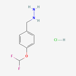 B1390757 [4-(Difluoromethoxy)benzyl]hydrazine hydrochloride CAS No. 1059626-03-7