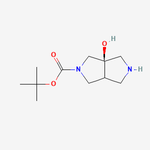 molecular formula C11H20N2O3 B13907578 tert-butyl (3aR,6aR)-3a-hydroxy-1,2,3,4,6,6a-hexahydropyrrolo[3,4-c]pyrrole-5-carboxylate 