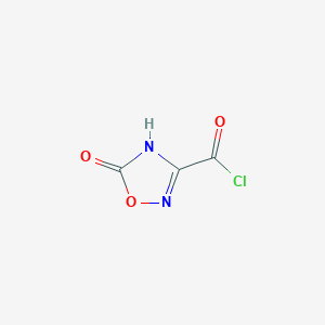 molecular formula C3HClN2O3 B13907589 2,5-Dihydro-5-oxo-1,2,4-oxadiazole-3-carbonyl chloride 