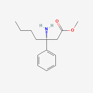 methyl (3R)-3-amino-3-phenylheptanoate