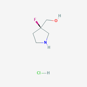 [(3R)-3-fluoropyrrolidin-3-yl]methanol;hydrochloride