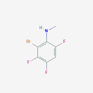 molecular formula C7H5BrF3N B13907633 2-Bromo-3,4,6-trifluoro-N-methylaniline 