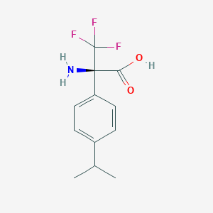 molecular formula C12H14F3NO2 B13907645 (2R)-2-amino-3,3,3-trifluoro-2-(4-propan-2-ylphenyl)propanoic acid 