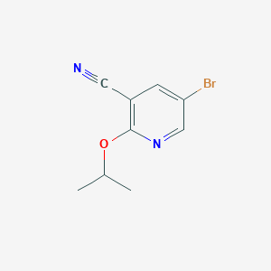 molecular formula C9H9BrN2O B13907647 5-Bromo-2-(propan-2-yloxy)pyridine-3-carbonitrile 