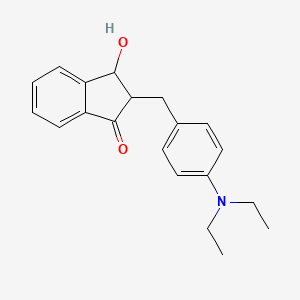 1H-Inden-1-one, 2-[[4-(diethylamino)phenyl]methyl]-2,3-dihydro-3-hydroxy-