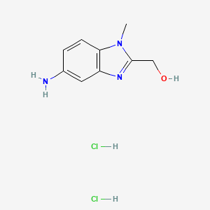 molecular formula C9H13Cl2N3O B1390767 (5-氨基-1-甲基-1H-苯并咪唑-2-基)-甲醇二盐酸盐 CAS No. 1158781-00-0