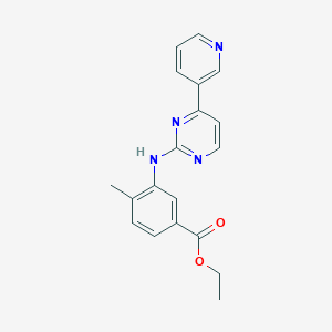 molecular formula C19H18N4O2 B1390773 4-甲基-3-((4-(吡啶-3-基)嘧啶-2-基)氨基)苯甲酸乙酯 CAS No. 641569-97-3