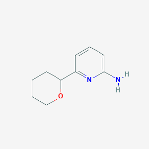 molecular formula C10H14N2O B13907734 6-(Oxan-2-yl)pyridin-2-amine 