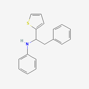 N-(2-phenyl-1-(thiophen-2-yl)ethyl)aniline