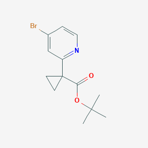 molecular formula C13H16BrNO2 B13907780 Tert-butyl 1-(4-bromopyridin-2-YL)cyclopropane-1-carboxylate 