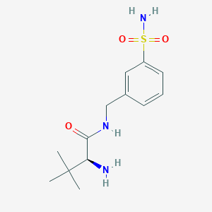 molecular formula C13H21N3O3S B13907808 (2S)-2-amino-3,3-dimethyl-N-[(3-sulfamoylphenyl)methyl]butanamide 