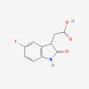 molecular formula C10H8FNO3 B1390781 2-(5-氟-2-氧代吲哚-3-基)乙酸 CAS No. 915920-32-0