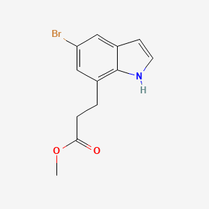 molecular formula C12H12BrNO2 B13907813 Methyl 3-(5-bromo-1H-indol-7-YL)propanoate 