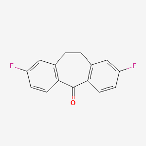 molecular formula C15H10F2O B13907818 2,8-Difluoro-10,11-dihydro-5H-dibenzo[a,d][7]annulen-5-one 