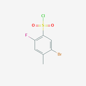 molecular formula C7H5BrClFO2S B1390782 5-溴-2-氟-4-甲基苯磺酰氯 CAS No. 874801-49-7