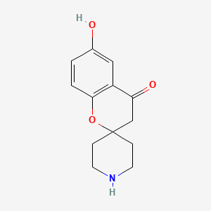 molecular formula C13H15NO3 B13907825 6-Hydroxyspiro[chromane-2,4'-piperidin]-4-one 