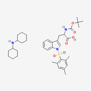 molecular formula C37H53N3O6S B13907829 Boc-Trp(Mts)-OH.DCHA 