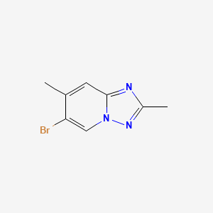 molecular formula C8H8BrN3 B13907838 6-Bromo-2,7-dimethyl-[1,2,4]triazolo[1,5-a]pyridine 