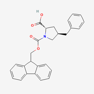 molecular formula C27H25NO4 B1390784 Fmoc-(2S,4R)-4-benzyl-pyrrolidine-2-carboxylic acid CAS No. 1158891-05-4